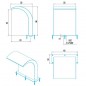 Water curtain waterfall for swimming pools, width 350 mm, AISI-316 Water curtain waterfall for swimming pools, width 350 mm, AISI-316