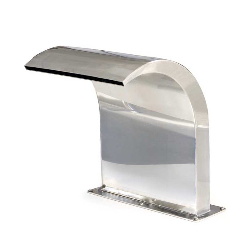 Cascata per piscine ad acqua salata | Larghezza 500 mm | Acciaio inox AISI-316 | Cortina d'acqua per SPA