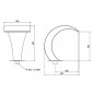Cascade d'eau pour piscine résidentielle, largeur 350 mm, AISI-316 Cascade d'eau pour piscine résidentielle, largeur 350 mm, AISI-316