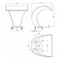 Water cascade for residential pool, width 500 mm, AISI-316. Water cascade for residential pool, width 500 mm, AISI-316.
