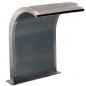 One waterfall for pools made of stainless steel, curved model