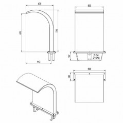 Cascada de Agua Decorativa para Piscina en Acero Inoxidable | Modelo Curvo Elegante | Juego de Agua para SPA