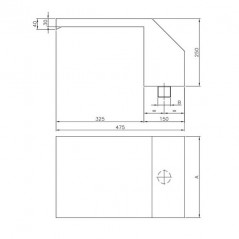  Decorative waterfall for swimming pool, width 300 mm - Connection 1 ½''