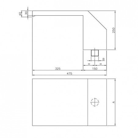  Dekorativer Wasserfall für Schwimmbecken, Breite 300 mm - Anschluss 1 ½''