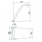  Luxe water curtain for a 0.9 m high pool.