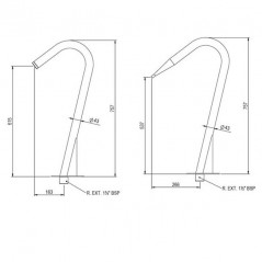 Cannone ad acqua a bocca piatta per piscine con acqua salata | Acciaio inox AISI-316 | 15 m³/h | Fontana per SPA