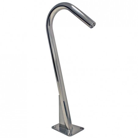 Cannone ad acqua per piscina residenziale in acciaio inox lucidato.