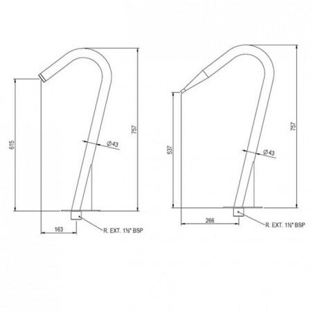 Canhão de água plana para piscinas | Aço inoxidável AISI-304 | 15 m³/h | Elemento de água para spa