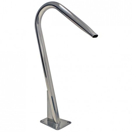 Cannone ad acqua per piscina residenziale in acciaio inox lucidato.