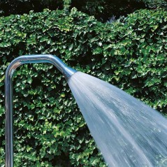 Water cannon for swimming pools made of polished AISI-316 stainless steel, height 1.2 m.