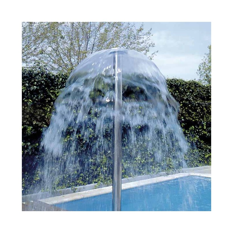 Inox water mushroom for pool Ø 285 mm in polished AISI-316 stainless steel. Inox water mushroom for pool Ø 285 mm in polished AISI-316 stainless steel.