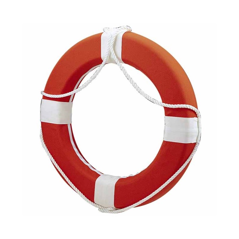 Plastic lifebuoy for swimming pools