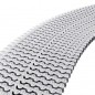 Griglia di troppo pieno curva per piscine a sfioro 195x22 mm | Canale di troppo pieno bianco | Scarico esterno per terrazza
