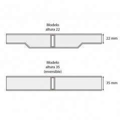  Modulraster in Querbauweise, Höhe 35 mm, Breite 245 mm, weiß (1 Stück)
