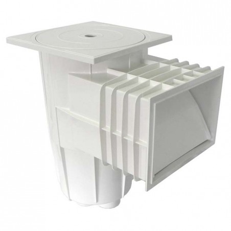 Skimmer de piscina de 15 litros | Entrada padrão | Tampa quadrada de encaixe | Para piscinas de concreto