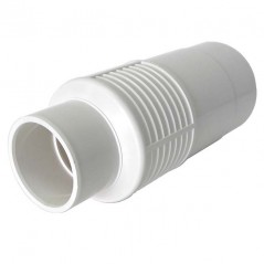 Tube mural Ø 90 mm pour buses en plastique PVC, blanc.
