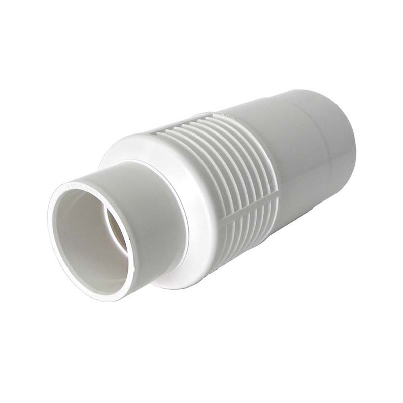 Poolwandbefestigung Ø 90 mm | Weißes PVC | Wand- oder Bodenmontage möglich | Abschneidebereich 120 mm