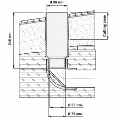 Tubo Pasamuros Piscina | Ø 90 mm | PVC Blanco | Resistente | Para Boquillas