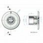 Ugello di aspirazione Norm per piscine | ABS bianco | Filettatura maschio da 2" e diametro interno 50 mm | Piscine in cemento
