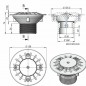 Bocal de fundo para piscina de concreto | Bocal de entrada e saída | Rosca externa de 2" | Conexão de Ø 50 mm