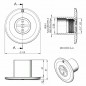 Boquilla de aspiración para conexión de limpiafondos en piscinas de hormigón.