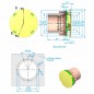 Boquilla de aspiración para canal rebosadero con liner.