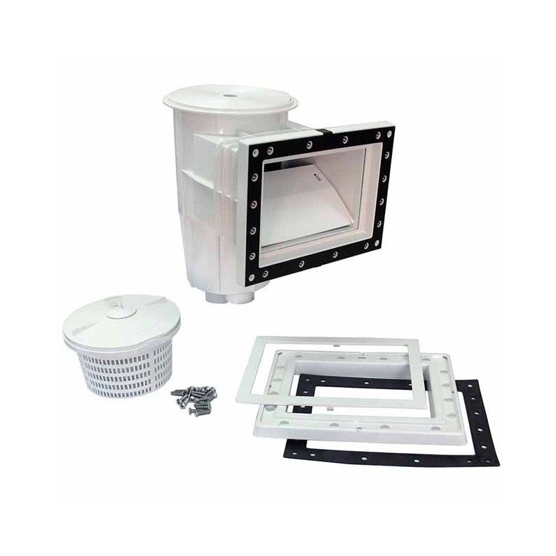 Skimmer de piscina de 15 litros | Entrada padrão | Tampa quadrada | Para piscinas pré-fabricadas e de revestimento