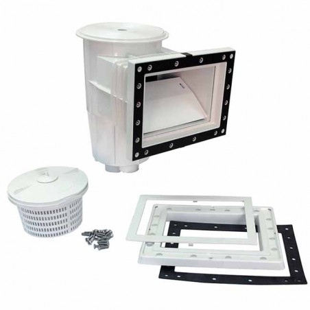  15 liter skimmer with standard mouth for swimming pools, square lid