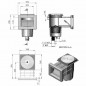 Skimmer de piscina de 15 litros | Entrada padrão | Tampa quadrada | Para piscinas pré-fabricadas e de revestimento