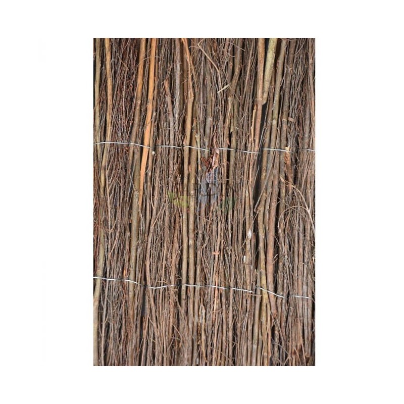 Valla Natural Mimbre + Brezo 2 x 3 metros | Valla de Mimbre Ocultación 95% | Cerramiento Natural Jardin Terraza Cañizo