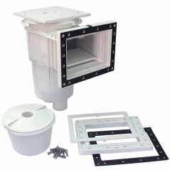 17,5 Liter Skimmer mit Standardöffnung und eckiger Abdeckung für Folien- und Fertigbecken