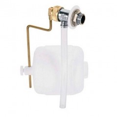 Level regulating valve for skimmers in stainless steel.