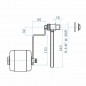 Vanne de régulation de niveau pour skimmers en acier inoxydable Vanne de régulation de niveau pour skimmers en acier inoxydable