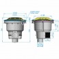 Ralo de piscina padrão | Grade anti-vórtice | Branco | Com inserções | Para piscinas de concreto Ralo de piscina padrão | Grade anti-vórtice | Branco | Com inserções | Para piscinas de concreto