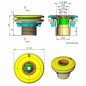 Boquilla de impulsión Multiflow para roscar para piscinas de liner