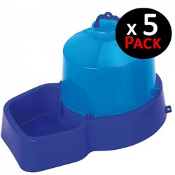 5 x Abreuvoir pour Chiens, Chats et Animaux en plastique 5 litres, 37x25x25 cm