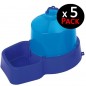 5 x Abreuvoir pour Chiens, Chats et Animaux en plastique 5 litres, 37x25x25 cm