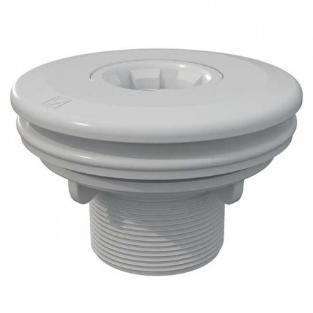 Buse standard pour piscines liner, connexion externe filetage mâle 2'' blanche