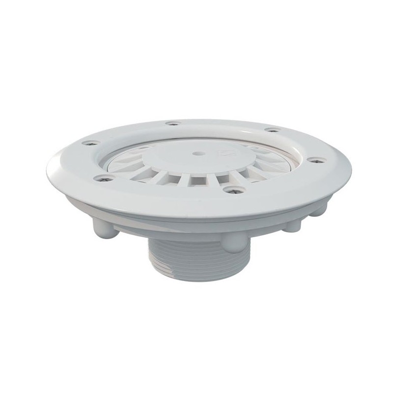 Bocchetta di scarico inferiore per piscina, colore bianco Bocchetta di scarico inferiore per piscina, colore bianco