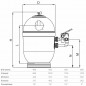 Rapidpool Lateral pool filter, Ø 500mm + OUTLET 1 1/2", red color Rapidpool Lateral pool filter, Ø 500mm + OUTLET 1 1/2", red color