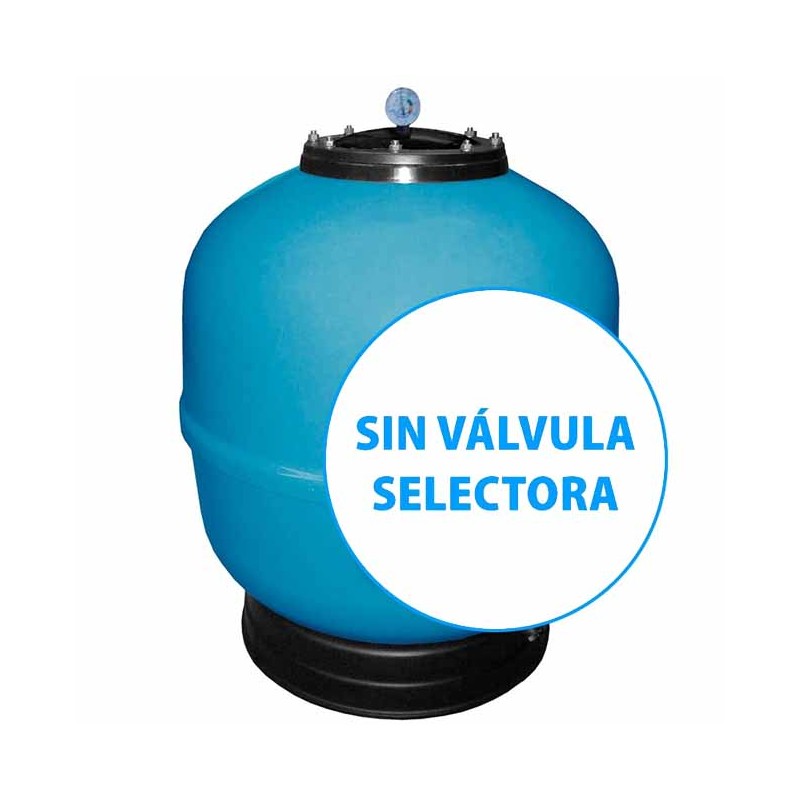 Filtro depuradora para piscina, sin válvula selectora