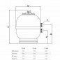 Filtre épurateur pour piscine Ø 750 mm - sortie 2'', sans vanne de sélection