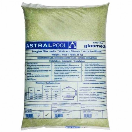  ECO Glass filter bed 0.5 - 1.0 mm, 25 KG bag