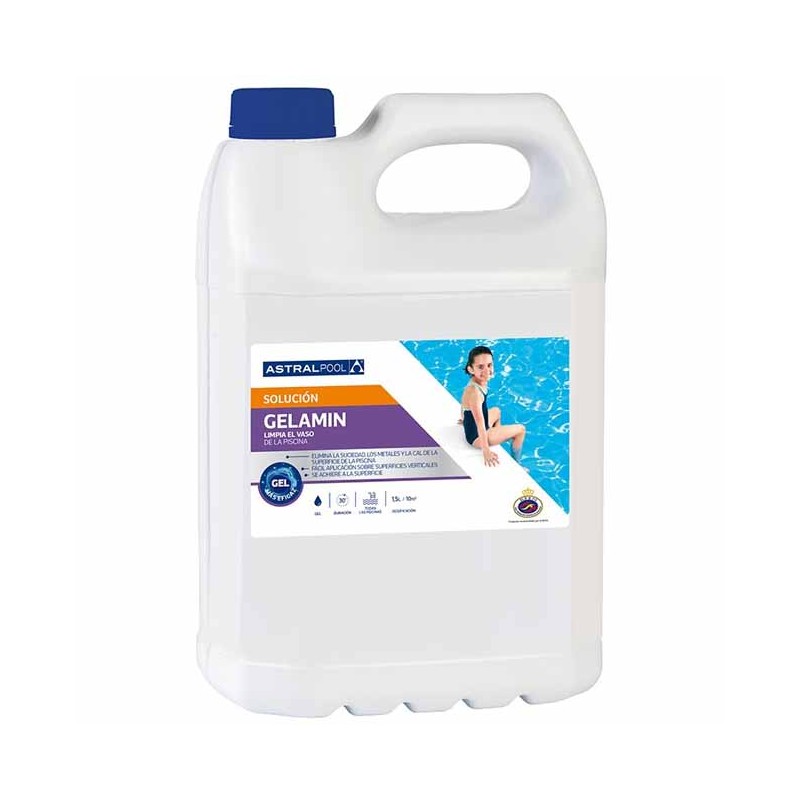 Powerful descaling gel for pool walls and bottom, 5 liters.