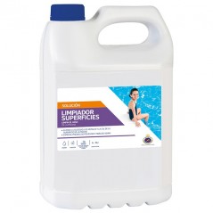 Limpador de superfícies de piscina de poliéster e fibra, 5 litros.
