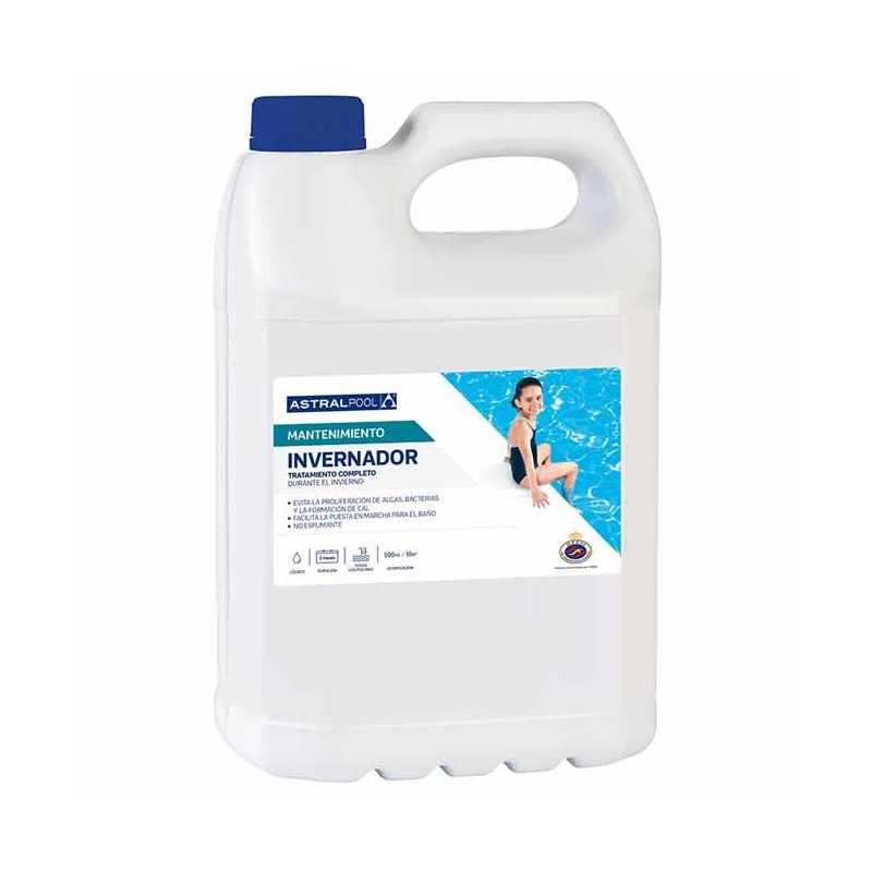 Hivernant liquide 5 litres pour l'entretien de l'eau des piscines non couvertes pendant la période hivernale Hivernant liquide 5 litres pour l'entretien de l'eau des piscines non couvertes pendant la période hivernale