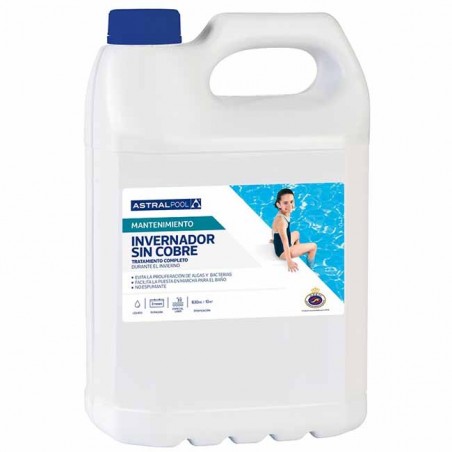 Invernizador sem cobre para manutenção da água da piscina, 5 L.