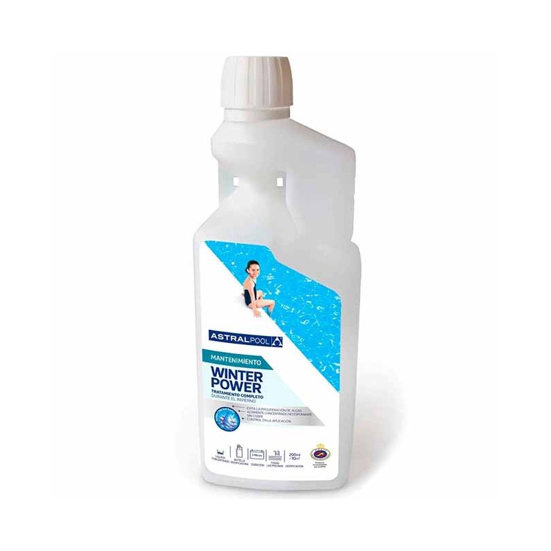 Concentrado de inverno líquido sem cobre para piscinas | 1 litro | Tratamento de inverno Concentrado de inverno líquido sem cobre para piscinas | 1 litro | Tratamento de inverno