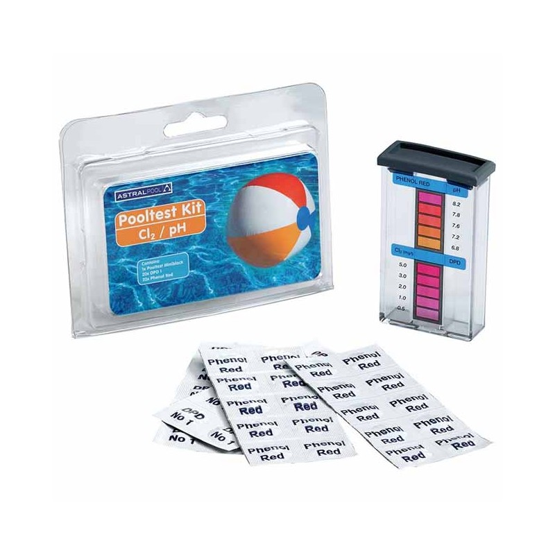 Contenitore per analizzatore di pH e cloro libero Pooltester. Contenitore per analizzatore di pH e cloro libero Pooltester.