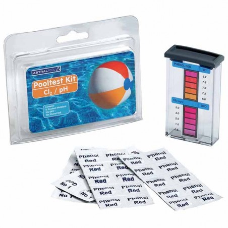 Pooltester-Koffer für freies Chlor und pH-Analysator.